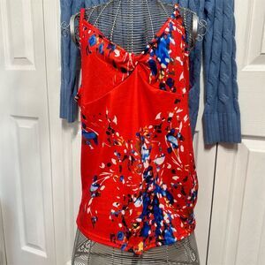 Red Floral Women's Top
